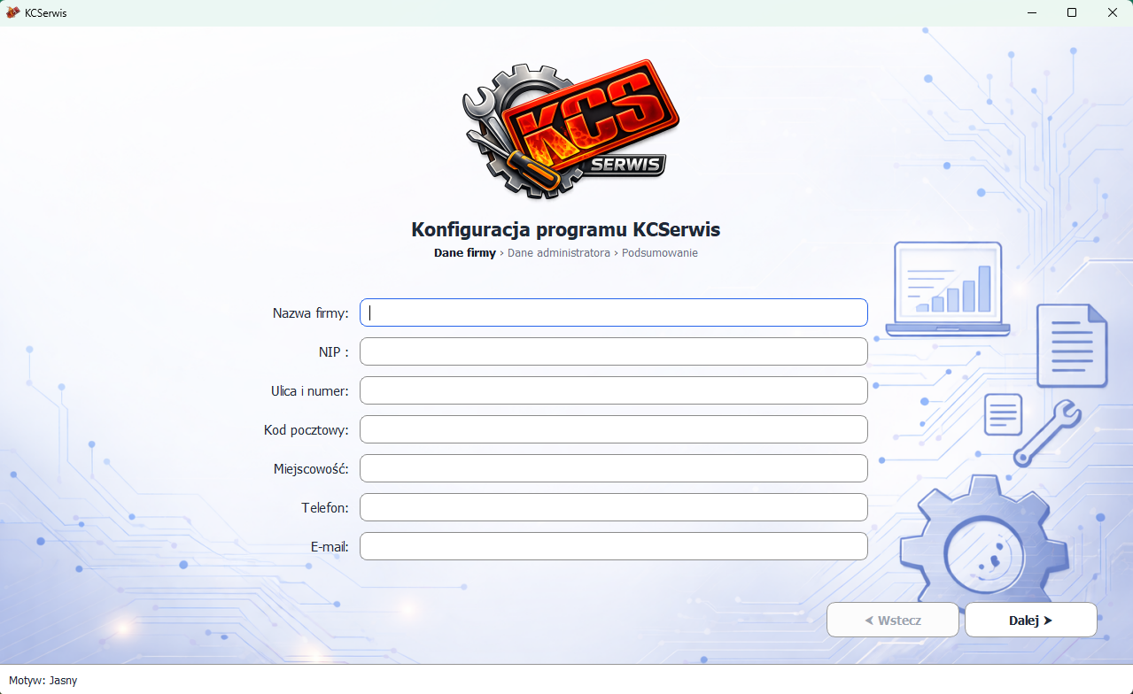 Ekran programu KCSerwis 1