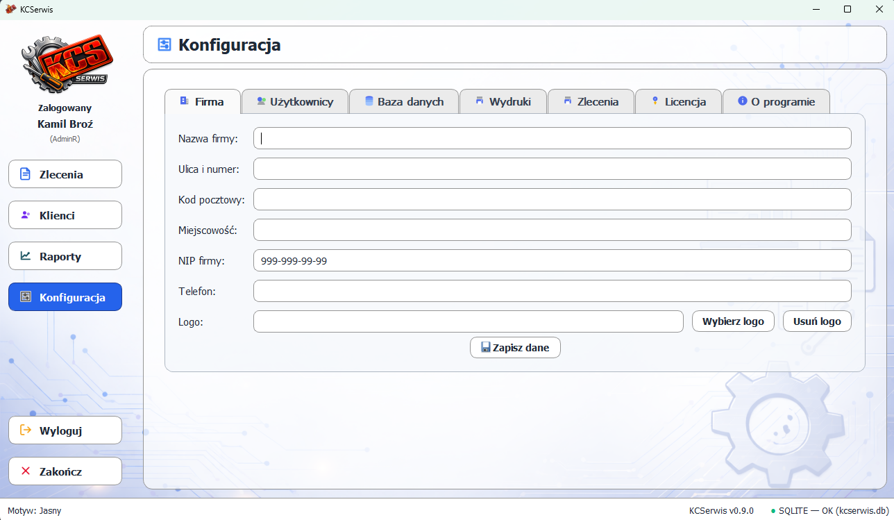 Raporty w ciemnym motywie